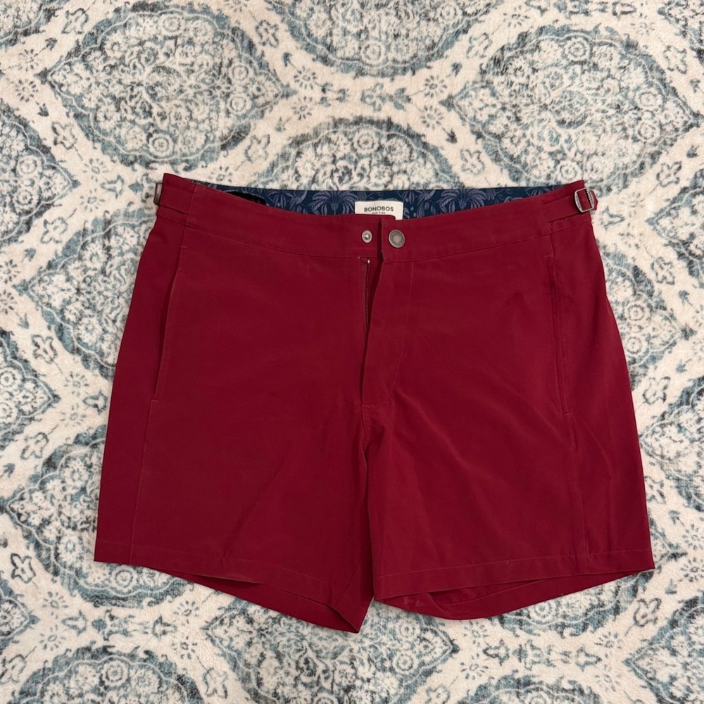 Bonobos Burgundy Tropez Swim Shorts